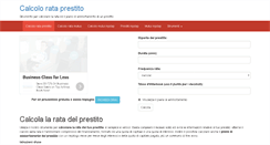 Desktop Screenshot of calcolorataprestito.com